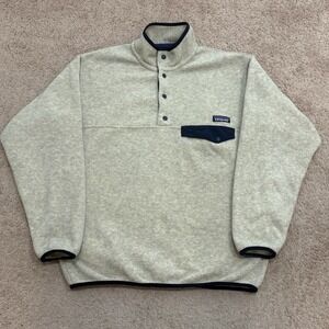 Patagonia Synchilla Snap T Fleece Pullover Mens Medium Oatmeal Heather